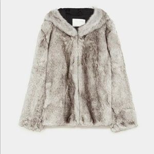 ZARA faux fur coat